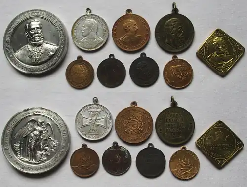 9x Medaillen Regierung deutsche Kaiser Friedrich Wilhelm um 1890 (161513)