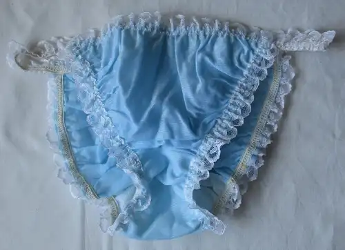 DDR Dessous Slip hellblau Spitze Dederon Gr. 42 Marke Graziella (159738)