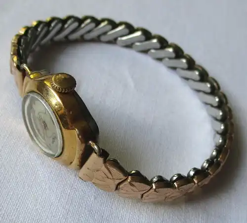 seltene Damen Armbanduhr Elge mit Metallarmband (134790)