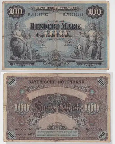 100 Mark Banknote Bayerische Notenbank München 1.1.1900 (117371)