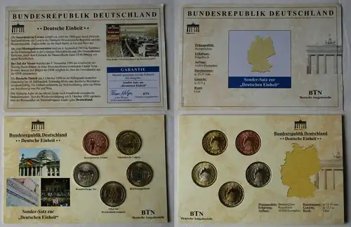 BRD Sonder-Satz zur "Deutschen Einheit" mit 5 Medaillen + Zertifikat (102562)