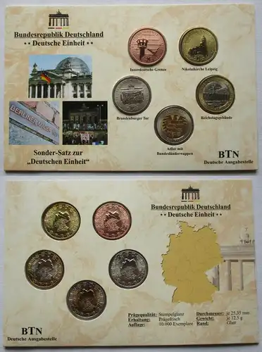 BRD Sonder-Satz zur "Deutschen Einheit" mit 5 Medaillen (115801)