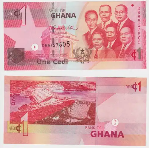 1 Cedis Banknote Bank of Ghana 06.03.20210 Pick 37 kassenfrisch (153943)