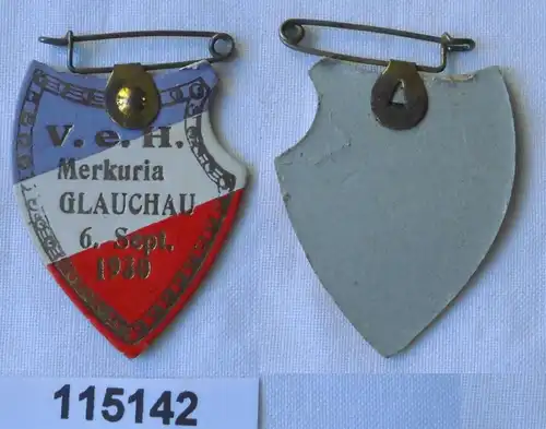 alte Papp Abzeichen Studentika Verbindung V.e.H. Merkuria Glauchau 1930 (115142)