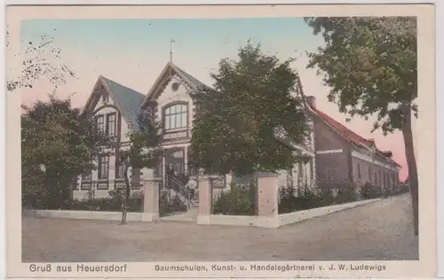902728 Ak Gruß aus Heuersdorf Baumschulen, Kunst & Handelsgärtnerei 1913