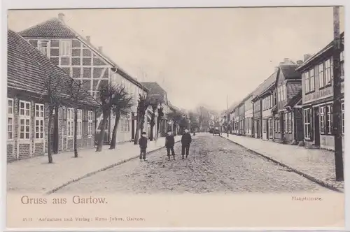 903526 Ak Gruß aus Gartow Hauptstrasse um 1910