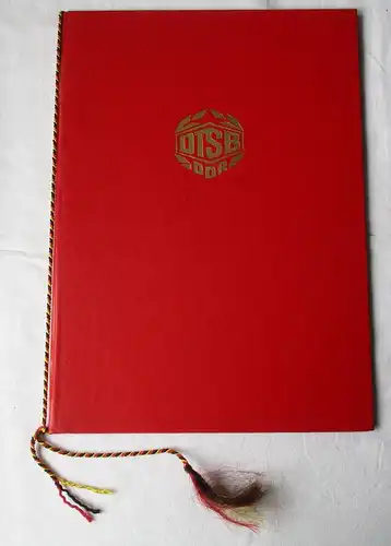 DDR Urkunde Ehrennadel des Deutschen Turn- und Sportbundes Silber 1977 (165199)