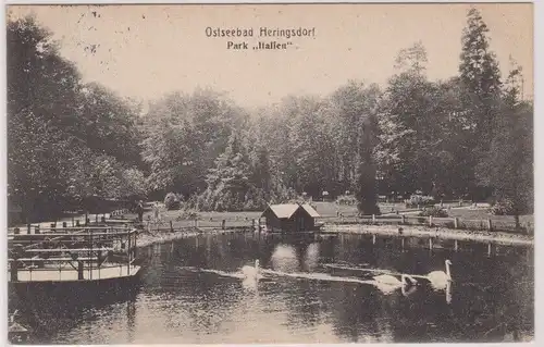 88118 Ak Ostseebad Heringsdorf Park "Italien" 1910