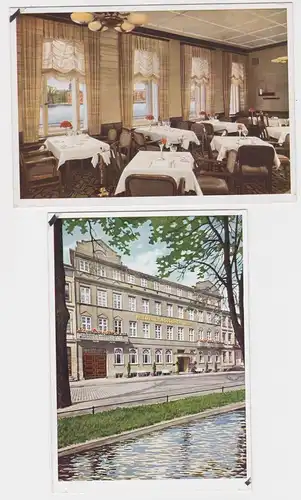65525/2 Ak Schwerin Hotel und Restaurant Niederländischer Hof am Pfaffenteich