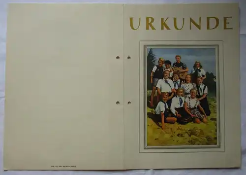 DDR Urkunde Durchführung Froher Ferientage für alle Kinder Berlin 1955 (164718)