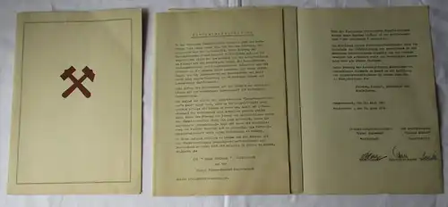 DDR Patenschaftsvertrag LPG Thälmann Wolferstedt Schacht Sangerhausen (164511)