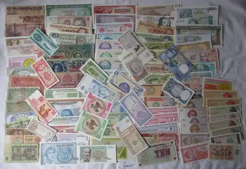 Sammlung mit 100 Banknoten aus aller Welt (104050)