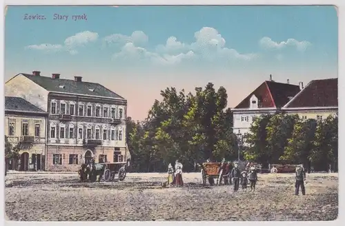 00234 Ak Łowicz Lowitsch Stary Runek um 1920