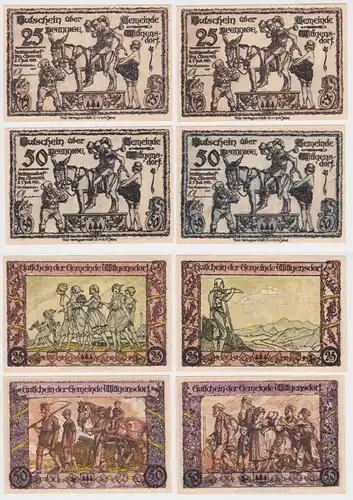 4 Banknoten Notgeld Gemeinde Wittgensdorf 1.7.1921  (162278)