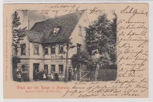 900943 Ak Gruß aus der Raupe in Meerane (Gasthof) 1900
