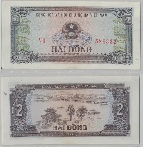 2 Dong Banknote Vietnam 1980 (1981) Pick 85 UNC (153119)