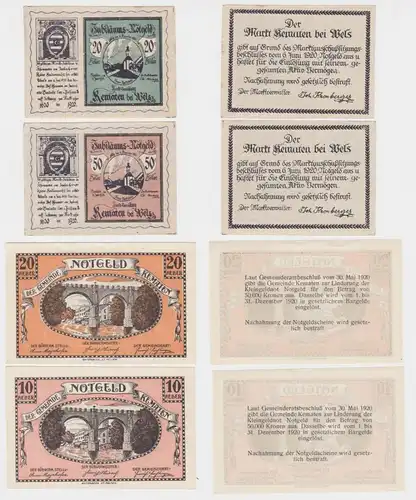 2x 20 und 10, 50 Heller Banknoten Kematen (138769)