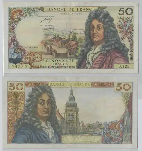 50 Franc Banknote Frankreich 1968 Pick 148c (144246)