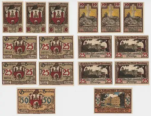 8 x Banknoten Notgeld Stadt Bernburg um 1921 (153334)