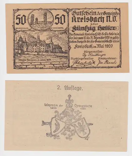 50 Heller Banknote Kreisbach 2. Auflage (131000)
