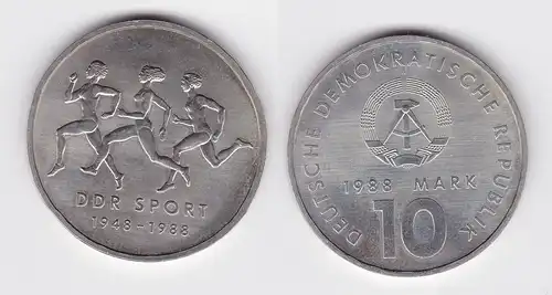 DDR Gedenk Münze 10 Mark 40 Jahre DDR Sport 1988 (108949)