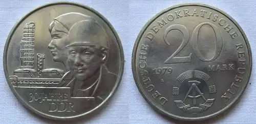 DDR Gedenk Münze 20 Mark 30.Jahrestag der DDR 1979 (124743)