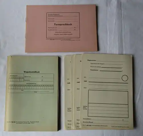 Deutsche Reichsbahn Formulare Hauptzettel, Kontroll- & Fernsprechbuch (110097)