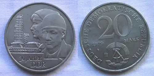 DDR Gedenk Münze 20 Mark 30.Jahrestag der DDR 1979 (114410)