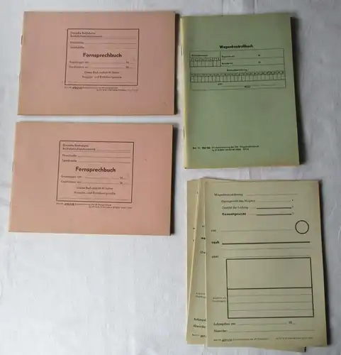 Deutsche Reichsbahn Formulare Hauptzettel, Kontroll- & Fernsprechbuch (110600)