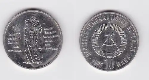 DDR Gedenk Münze 10 Mark 40.Jahre Kriegsende 1985 (121285)