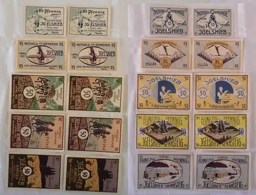 10 Banknoten Notgeld Gemeinde Igelshieb 1.4.1921 (133136)