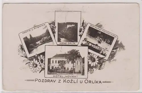 902640 Ak Pozdrav z Kožlí u Orlíka (deutsch Koschli) 1934