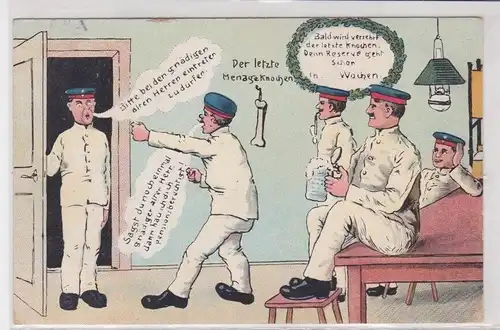 904983 Militär Humor Ak "Auf der Stube" 1913
