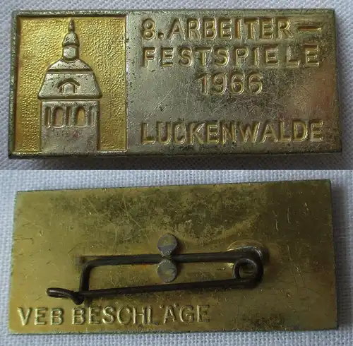 DDR Abzeichen 8. Arbeiterfestspiele der DDR Luckenwalde 1966 (152360)