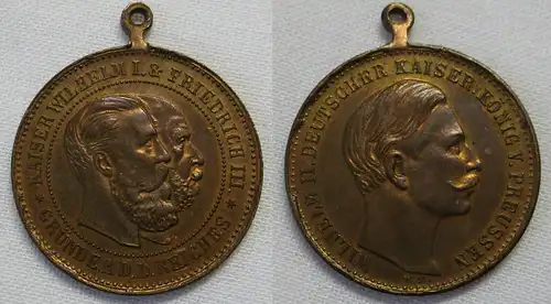 Medaille Gründer des deutschen Reiches Kaiser Wilhelm I + Friedrich III (151509)