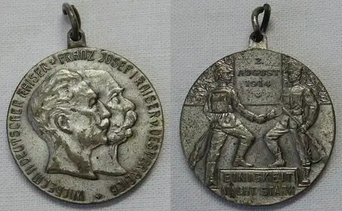 Medaille Einigkeit macht stark - Wilhelm II dt. Kaiser & Franz Josef I. (158468)