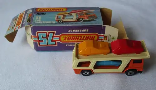 Matchbox Superfast Car Trasporter Nr. 11 New Lesney Products 1976 OVP (165170)