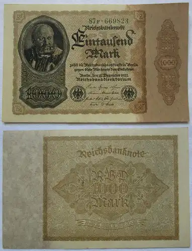 1000 Mark Banknote Deutsches Reich 15.12.1922 Rosenberg 81 (120244)