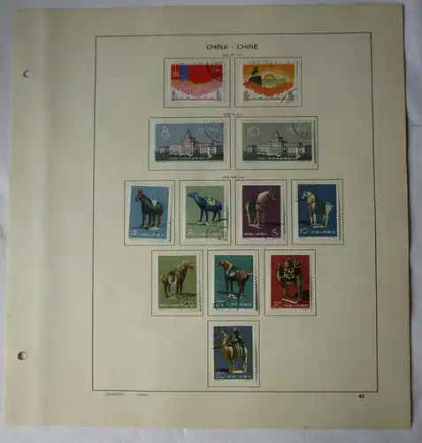 VR China 1961 Briefmarken Michel 602 bis 605, 608 bis 615 gest. (163189)