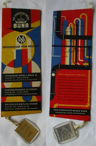 seltene Reklame Leipziger Messe VEB Chemische Werke Buna 1960 (160468)