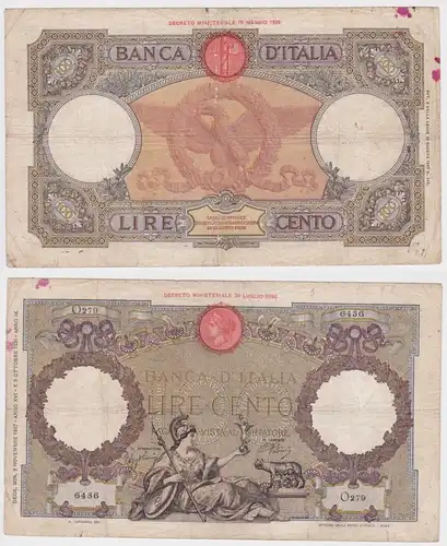 100 Lire Banknote Italien Italia 5.10.1931 PIC 55 (134549)