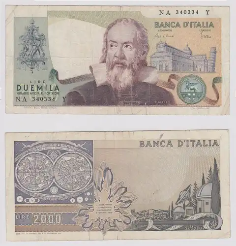 2000 Lire Banknote Italien Italia 1973 Pick 103 a (135762)