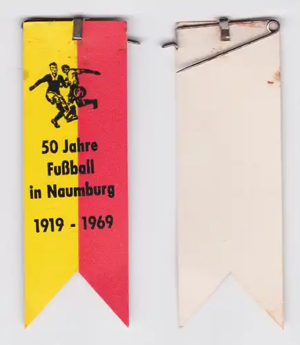 DDR Papp Abzeichen 50 Jahre Fussball in Naumburg 1919-1969 (160767)