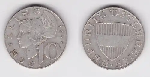 10 Schilling Silber Münze Österreich 1957 (161712)