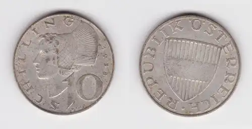 10 Schilling Silber Münze Österreich 1958 (160958)