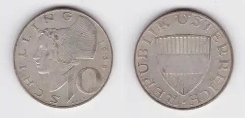 10 Schilling Silber Münze Österreich 1958 (160999)