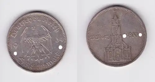 5 Mark Silber Münze 3. Reich Garnisonkirche mit Datum 1934 A Jäger 356 (138627)