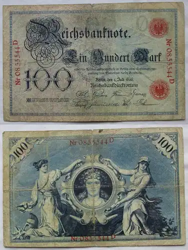 100 Mark Reichsbanknote Deutsches Reich 01.07.1898 Ro. P20 (160520)