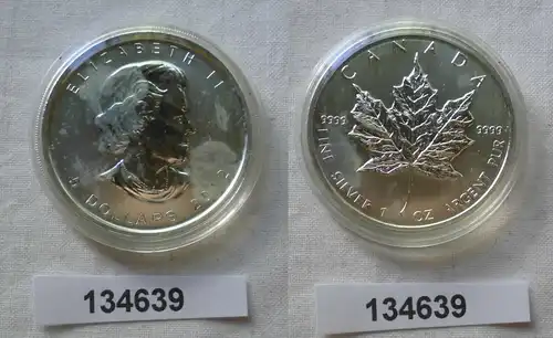 5 Dollar Silber Münze Canada Kanada Maple Leaf 2012 Stempelglanz (134639)