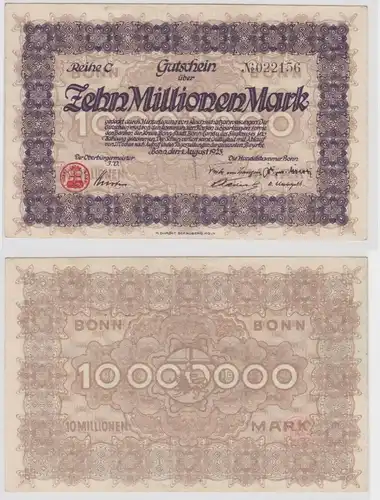10 Millionen Mark Banknote Stadt Bonn 1.August 1923 (153795)